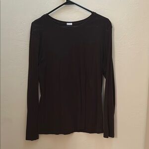 GAP Brown Long Sleeve Tee Soft Knit Essential